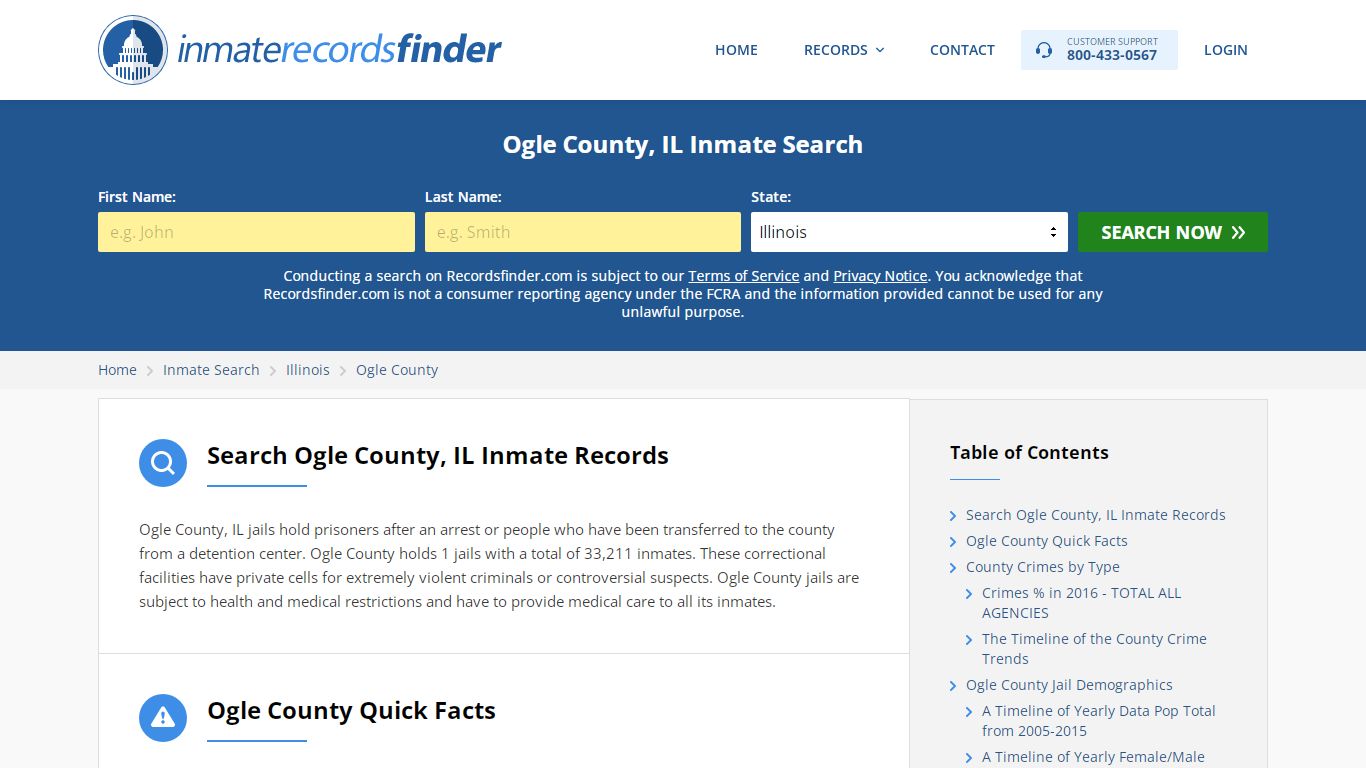 Ogle County, IL Inmate Lookup & Jail Records Online